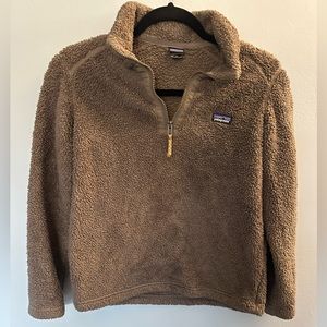 Patagonia Los Gatos 1/4 zip girls M (10) Dusky Brown